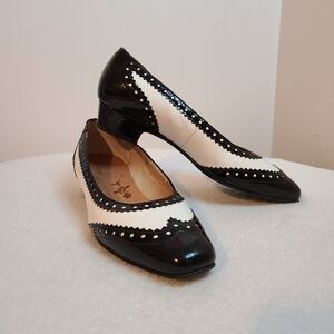 Vintage Ros Hommerson Colorblock Leather Spactator Pumps Size 6.5